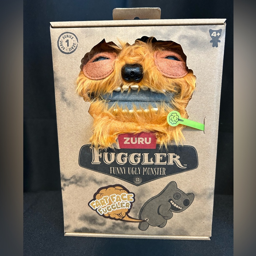 Fart Face Fuggler Funny Ugly Monster Plush - Orange